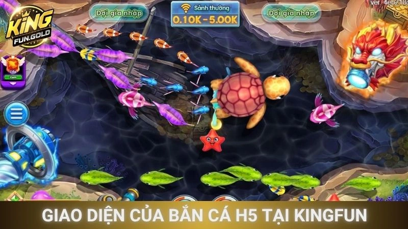 Giao diện của bắn cá H5 tại Kingfun