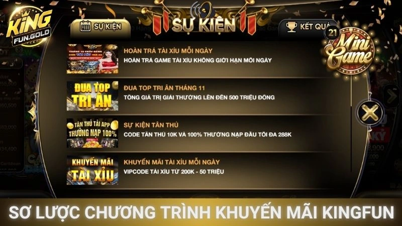 Sơ lược chương trình khuyến mãi Kingfun