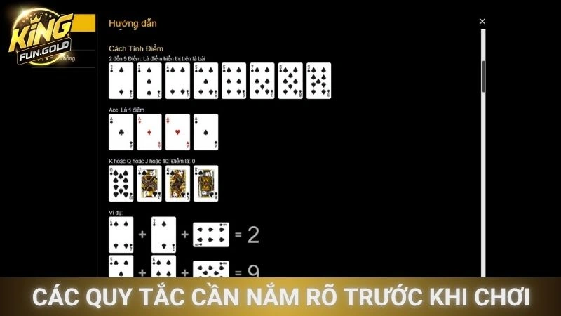 Các quy tắc cần nắm rõ trước khi chơi